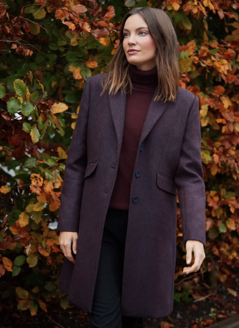Irish Tweed Mid-Length Coat